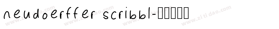 neudoerffer scribbl字体转换